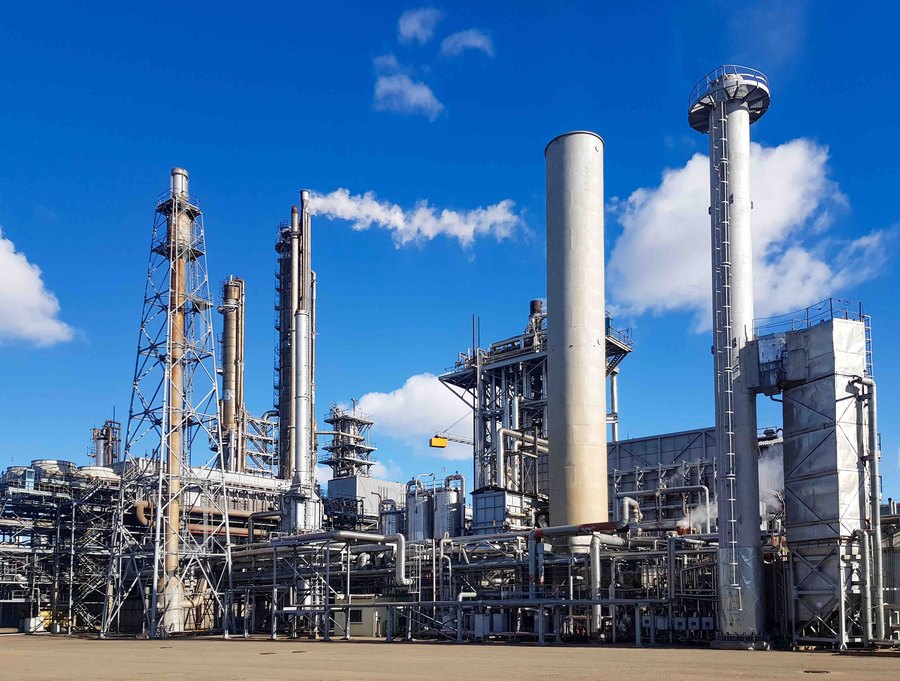 Industrial plant towers