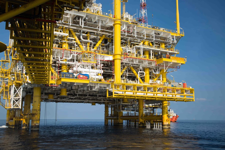 Industrial pipework and platform